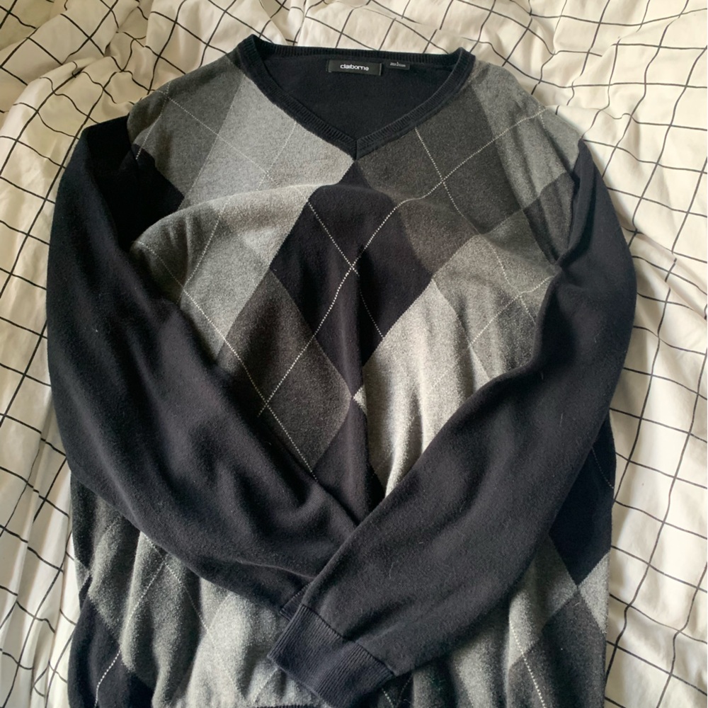 vintage pattern sweater!!